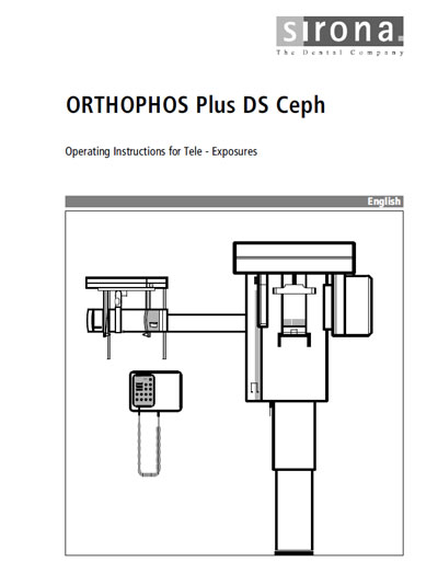 Инструкция по эксплуатации Operation (Instruction) manual на Orthophos Plus DS Ceph (Tele Exposures) 06.2002 [Sirona]