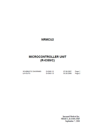 Схема электрическая, Electric scheme (circuit) на Рентген Microcontroller unit NRMCU2 (R-0389/C)