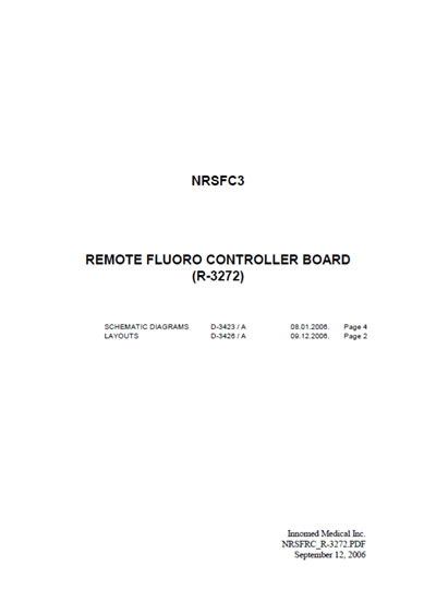 Схема электрическая, Electric scheme (circuit) на Рентген Remote fluoro controller board NRSFC3 (R-3272)