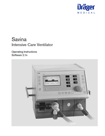 Инструкция по эксплуатации Operation (Instruction) manual на Savina (Soft 2.1n) [Drager]