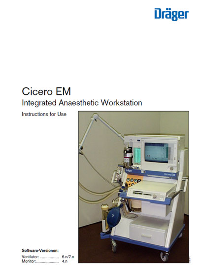 Инструкция пользователя, User manual на ИВЛ-Анестезия Cicero EM