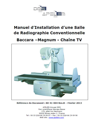 Инструкция по монтажу Installation instructions на Baccara - Magnum - Chaine TV [Apelem]