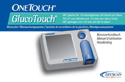 Инструкция пользователя, User manual на Диагностика Портативная система контроля уровня глюкозы OneTouch, GlucoTouch [Lifescan]