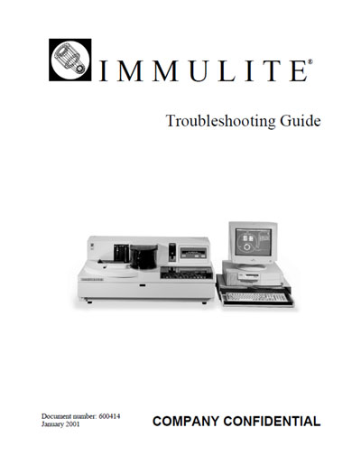 Инструкция по наладке, Adjustment Instruction на Анализаторы Immulite (January 2001)