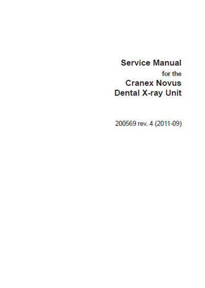 Сервисная инструкция, Service manual на Томограф Ортопантомограф Cranex Novus (Rev. 4)