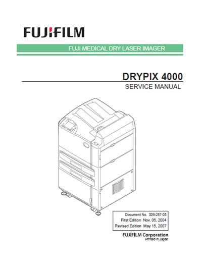 Сервисная инструкция Service manual на Drypix 4000 [Fujifilm]