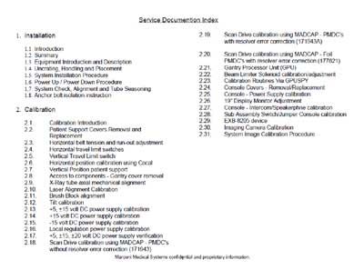 Сервисная инструкция, Service manual на Томограф PICKER CT - IQ, PQ (Marconi)