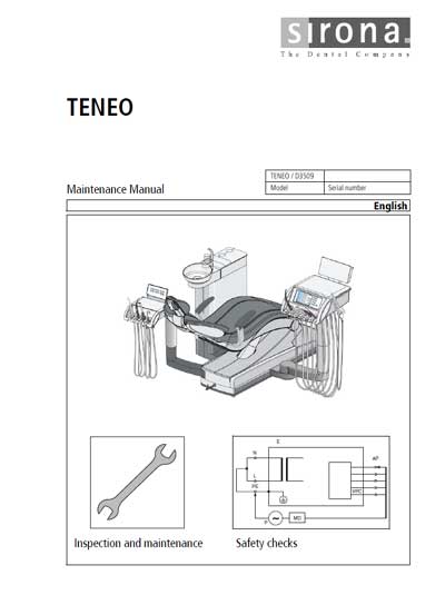 Инструкция по техническому обслуживанию Maintenance Instruction на Teneo (Safety checks) [Sirona]