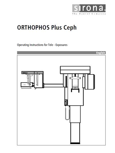 Инструкция по эксплуатации, Operation (Instruction) manual на Рентген Orthophos Plus DS Ceph (Tele Exposures) 02.2002