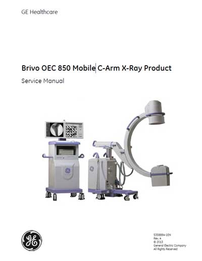 Сервисная инструкция Service manual на Brivo OEC 850 Mobile C-arm [General Electric]