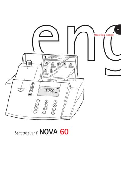 Инструкция по эксплуатации, Operation (Instruction) manual на Анализаторы-Фотометр Nova 60 [Spectroquant]