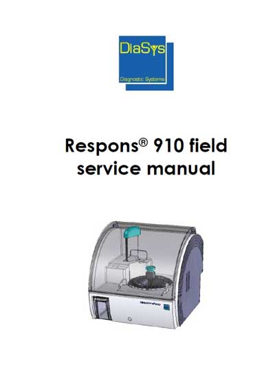Сервисная инструкция Service manual на Respons 910 [Diasys]