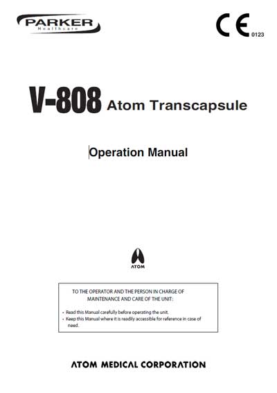 Инструкция оператора, Operator manual на Инкубатор V-808 Atom Transcapsule