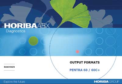 Техническая документация Technical Documentation/Manual на Pentra 60/60C+ (Output formats) [Horiba -ABX Diagnostics]