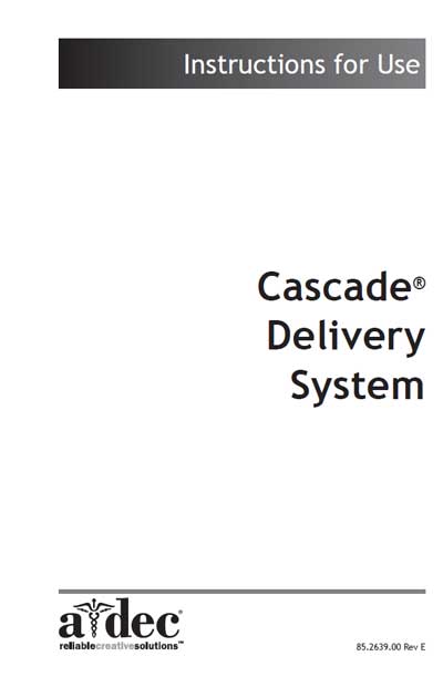 Инструкция пользователя, User manual на Стоматология Cascade Delivery Systems