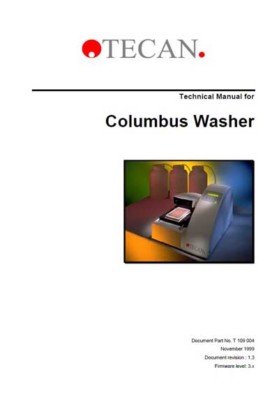 Техническая документация Technical Documentation/Manual на Промыватель микропланшет Columbus Washer [Tecan]