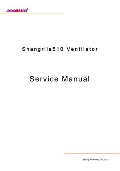 Сервисная инструкция, Service manual на ИВЛ-Анестезия Shangrila 510