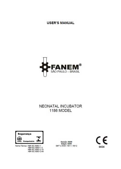 Инструкция пользователя User manual на 1186 Model [Fanem]