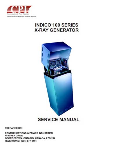 Сервисная инструкция, Service manual на Рентген-Генератор Indico 100 Series (1997)