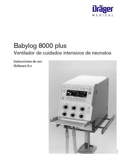 Инструкция по эксплуатации Operation (Instruction) manual на Babylog 8000 Plus [Drager]