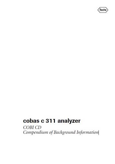 Справочные материалы Reference manual на Cobas c311 COBI CD Compendium of Background Information [Roche]