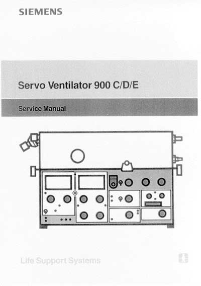 Сервисная инструкция Service manual на Servo Ventilator 900 C/D/E (56 стр.) [Siemens]
