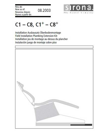 Инструкция по монтажу, Installation instructions на Стоматология C1 - C8, C1+ - C8+ Plumbing Kit