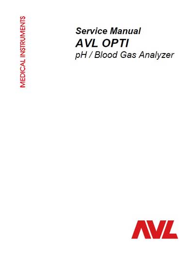 Сервисная инструкция, Service manual на Анализаторы OPTI Rev.D