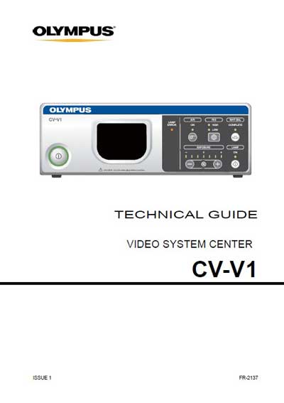 Техническая документация, Technical Documentation/Manual на Эндоскопия Видеоцентр CV-V1