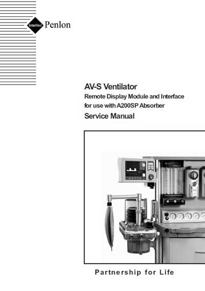 Сервисная инструкция Service manual на Вентилятор AV-S [Penlon]
