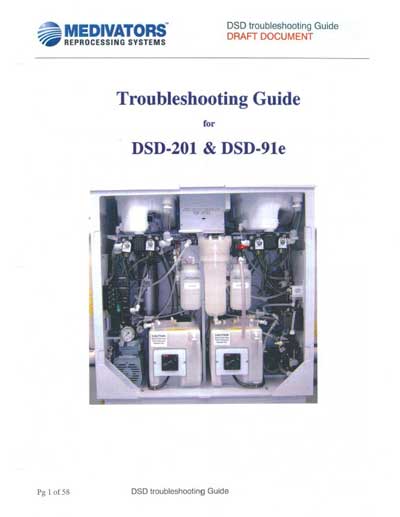 Инструкция по обслуживанию и ремонту, Adjustment instructions на Эндоскопия DSD-201, DSD-91e Endoscope Reprocesso (Medivators)