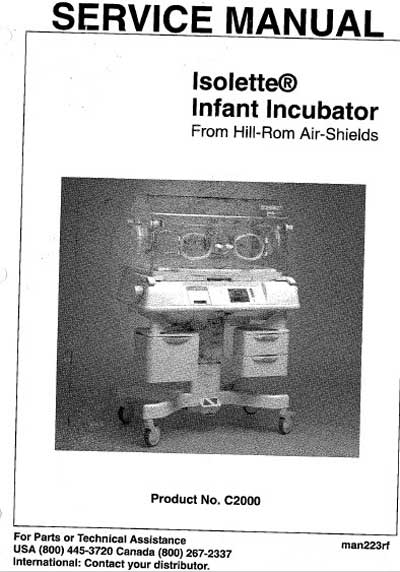 Сервисная инструкция, Service manual на Инкубатор Isolette C2000