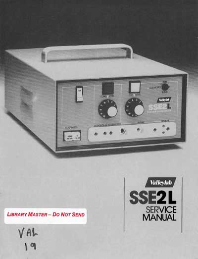 Сервисная инструкция, Service manual на Хирургия Электрохирургический генератор SSE2L (1980)