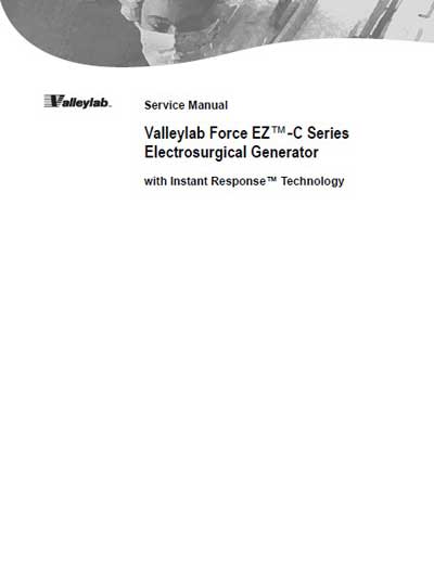 Сервисная инструкция Service manual на Электрохирургический генератор Force EZ-C Series (2009) [Valleylab]