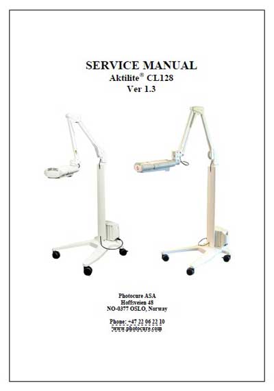 Сервисная инструкция Service manual на Лампа для фототерапии Aktilite CL128 [---]
