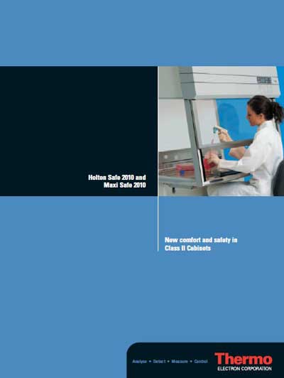 Эксплуатационная и сервисная документация Operating and Service Documentation на Cabinets Holten Safe 2010 and Maxi Safe 2010 [Thermo]