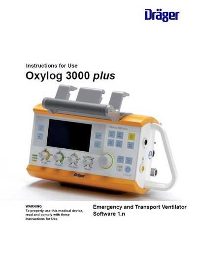 Инструкция пользователя, User manual на ИВЛ-Анестезия Oxylog 3000 plus