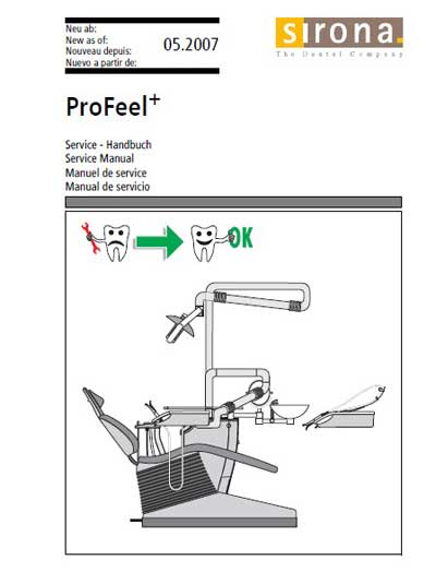 Сервисная инструкция Service manual на ProFeel+ (05.2007) [Sirona]
