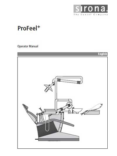 Инструкция оператора Operator manual на ProFeel+ [Sirona]