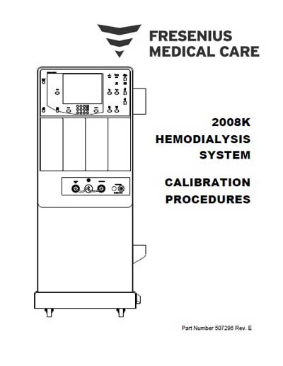 Инструкция по наладке Adjustment Instruction на 2008K Calibration procedures [Fresenius]