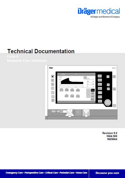 Техническая документация Technical Documentation/Manual на Evita 4 (Rev.9, 2007) [Drager]