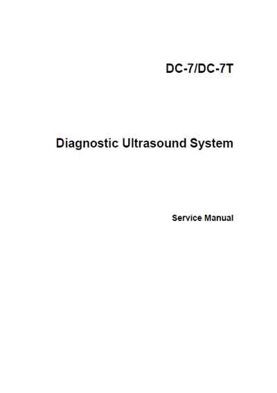Сервисная инструкция, Service manual на Диагностика-УЗИ DC-7 / DC-7T Rev.11