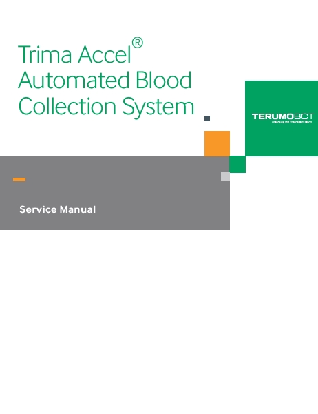 Сервисная инструкция, Service manual на Гемодиализ Trima Accel [Terumo BCT]