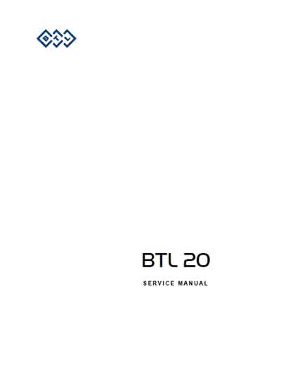 Сервисная инструкция, Service manual на Терапия BTL-20