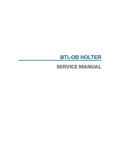 Сервисная инструкция, Service manual на Диагностика-ЭКГ BTL-08 Holter