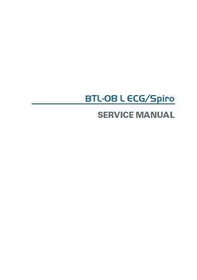 Сервисная инструкция Service manual на BTL-08 ECG-Spiro [BTL]
