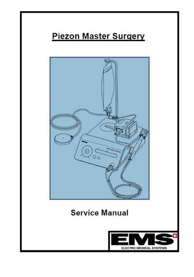 Сервисная инструкция, Service manual на Стоматология Piezon Master Syrgery