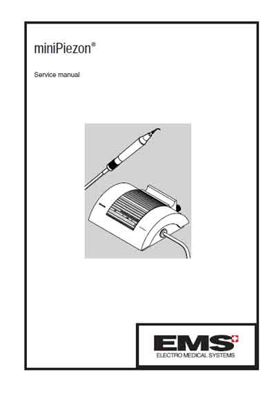 Сервисная инструкция, Service manual на Стоматология Mini Piezon