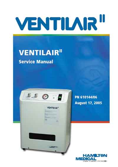 Сервисная инструкция Service manual на Ventilair´´ Medical Air Compressor [Hamilton Medical]