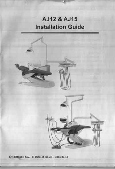 Инструкция по монтажу, Installation instructions на Стоматология AJ 12, 15 (Ajax)